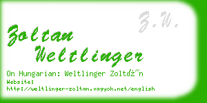 zoltan weltlinger business card